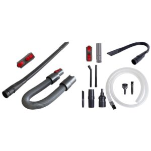 Extension Flexible + adaptateur + Kit de tuyau avec tête d'adaptateur de Tube d'aspiration plat, pour aspirateur Dyson V8/V10/V7/V11 1