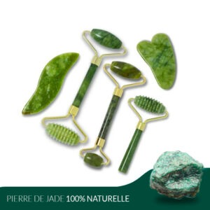 Yazo Ensemble de rouleaux de Massage en Jade naturelle Shop