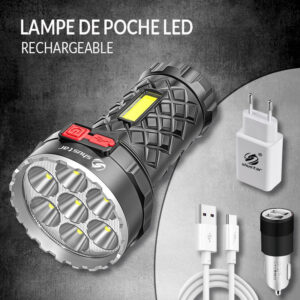 Yazo Lampe de poche LED <br>Ultra puissante 3 en 1 Rechargeable Shop